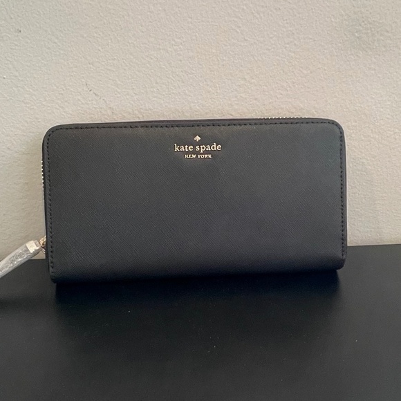 Kate Spade Laurel Way Neda Continental Zip Wallet, Black - NWT - Picture 1 of 5